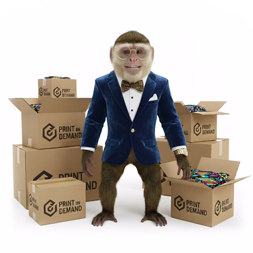 Monkey wearing a t-shirt