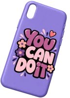 Phone case printed with the design