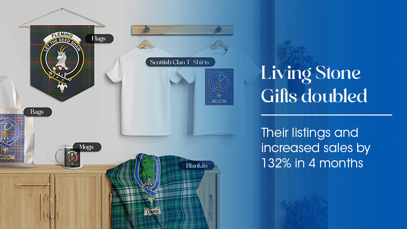 Living Stone Gifts doubled their listings and increased sales with MyDesigns
