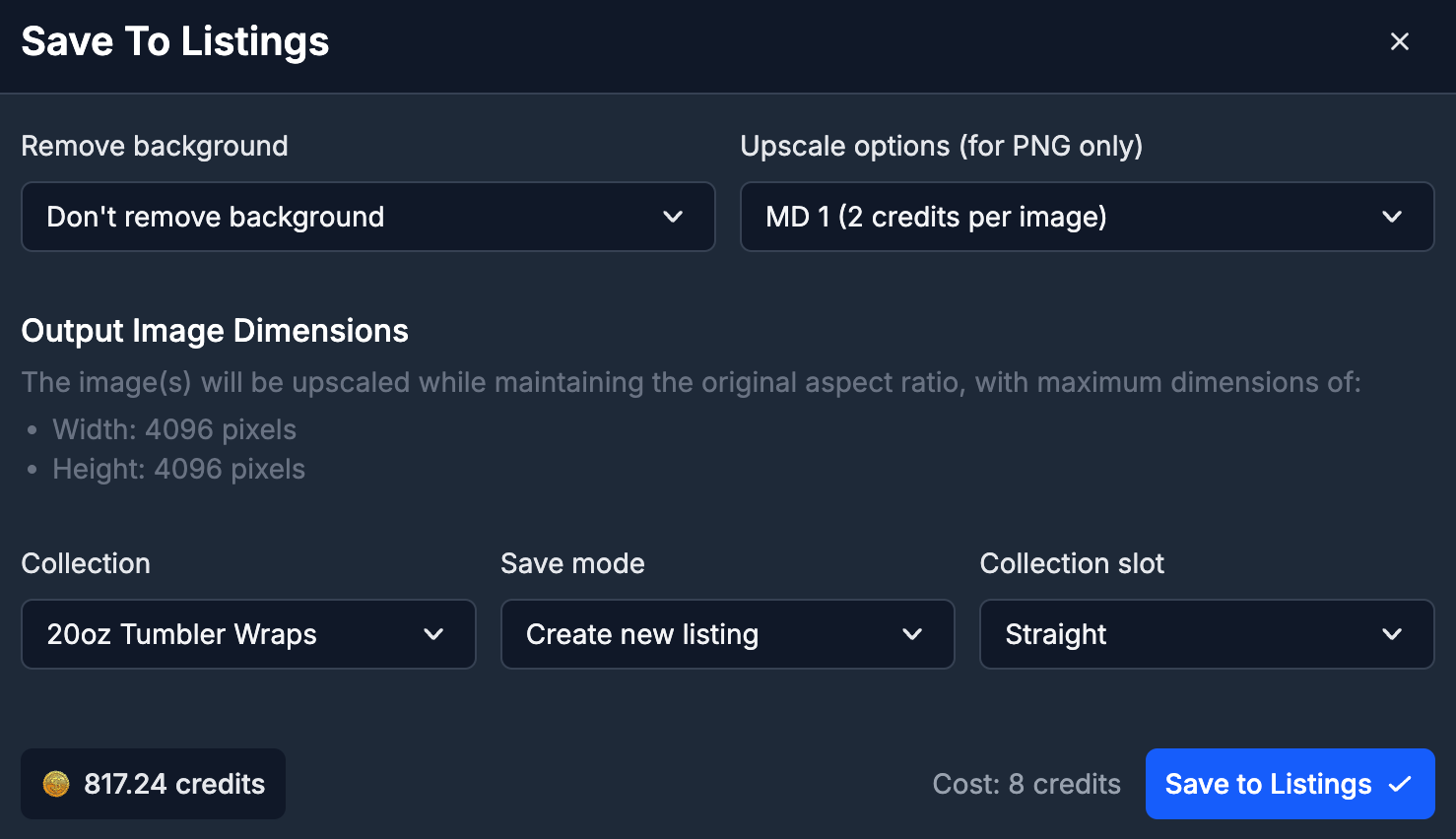 Dream AI Save to Listings