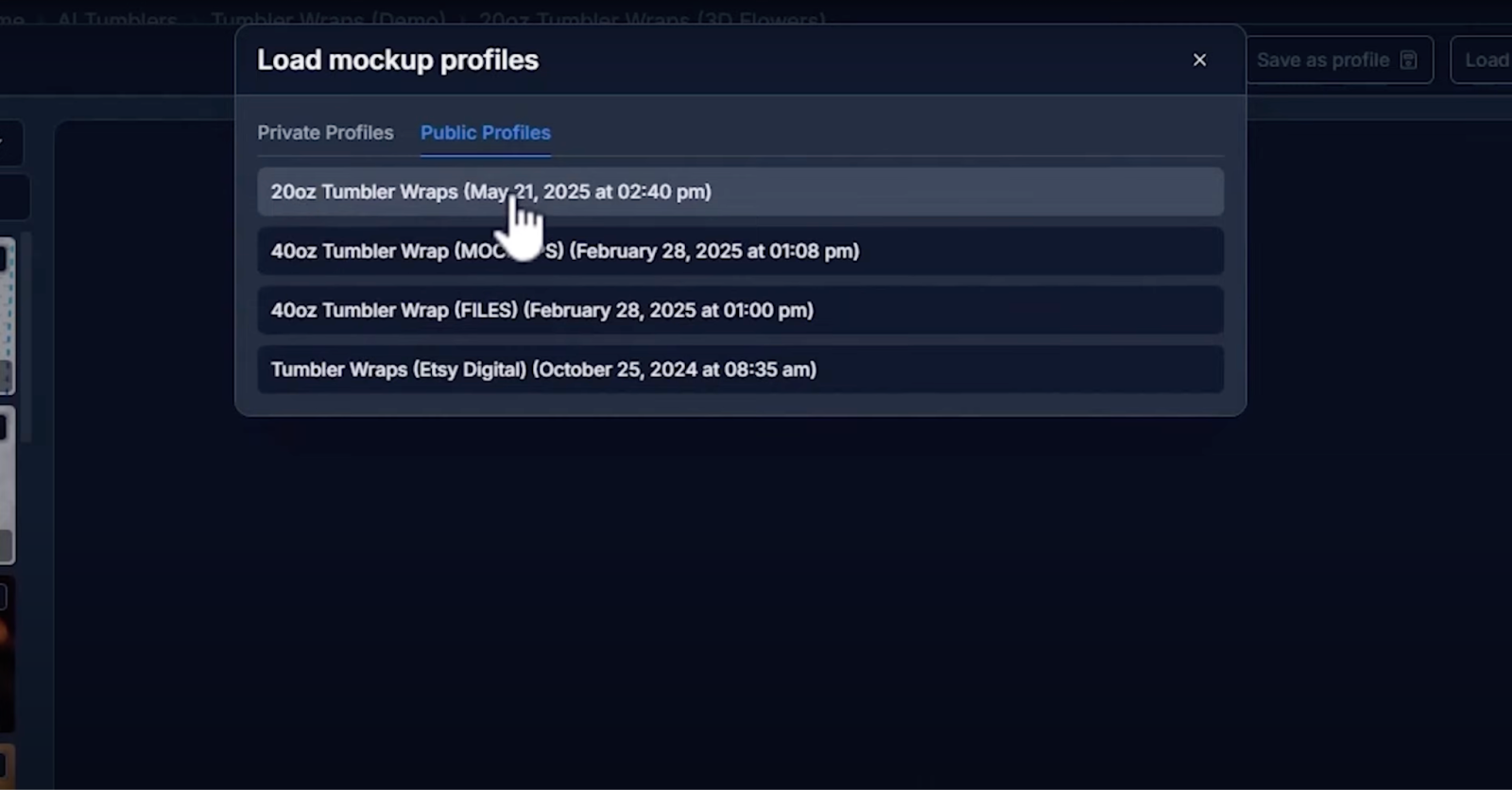 Public Mockup Mydesigns Profiles