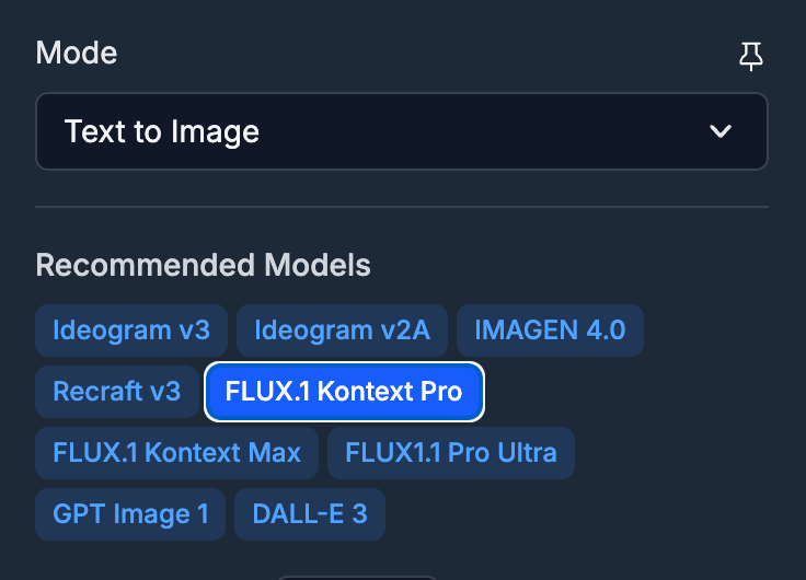 Select an MyDesigns AI Generation Model
