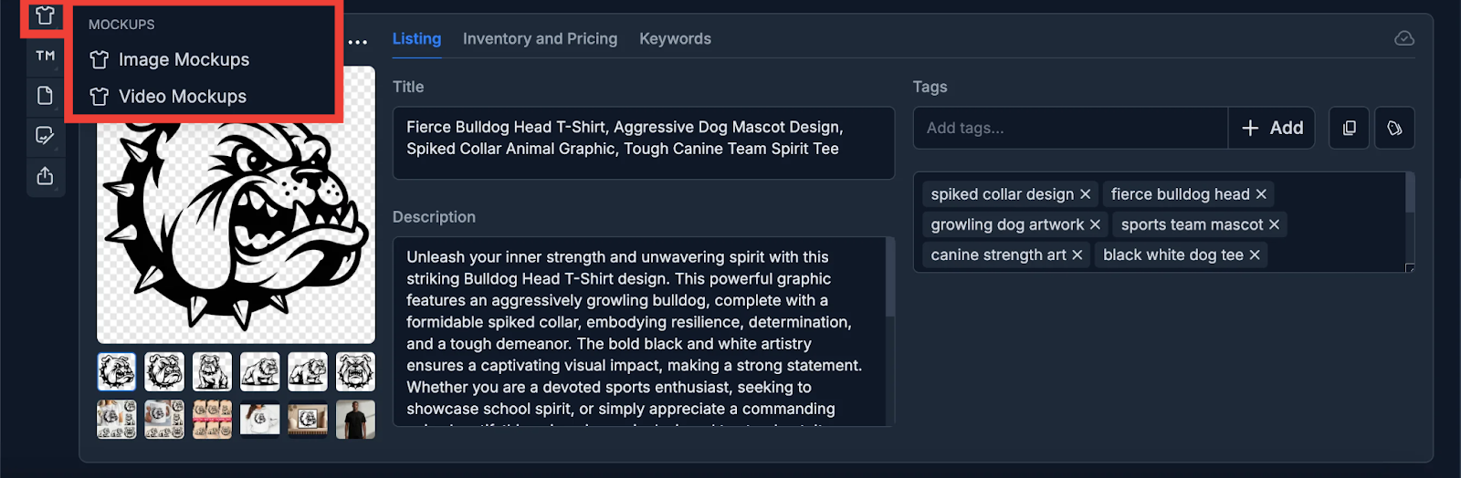 MyDesigns Mockup Generator