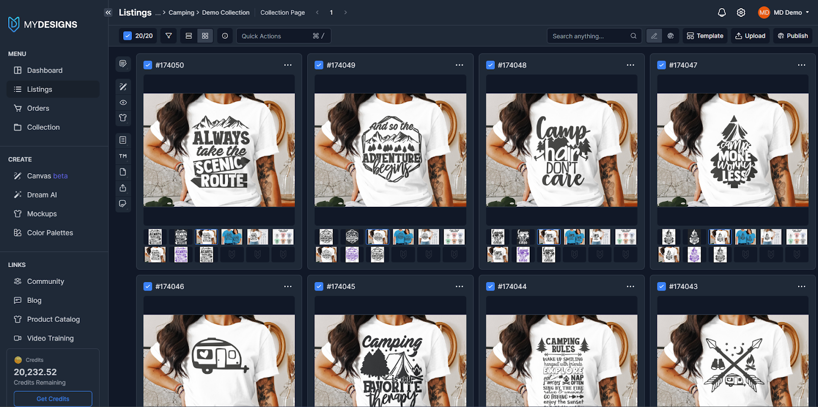 MyDesigns Multi-Product Publishing