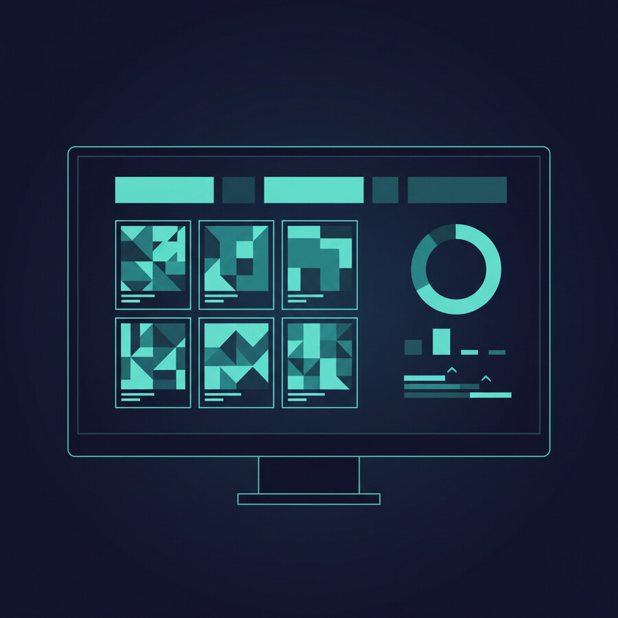 Ecommerce dashboard showing canvas print sales analytics and listing performance