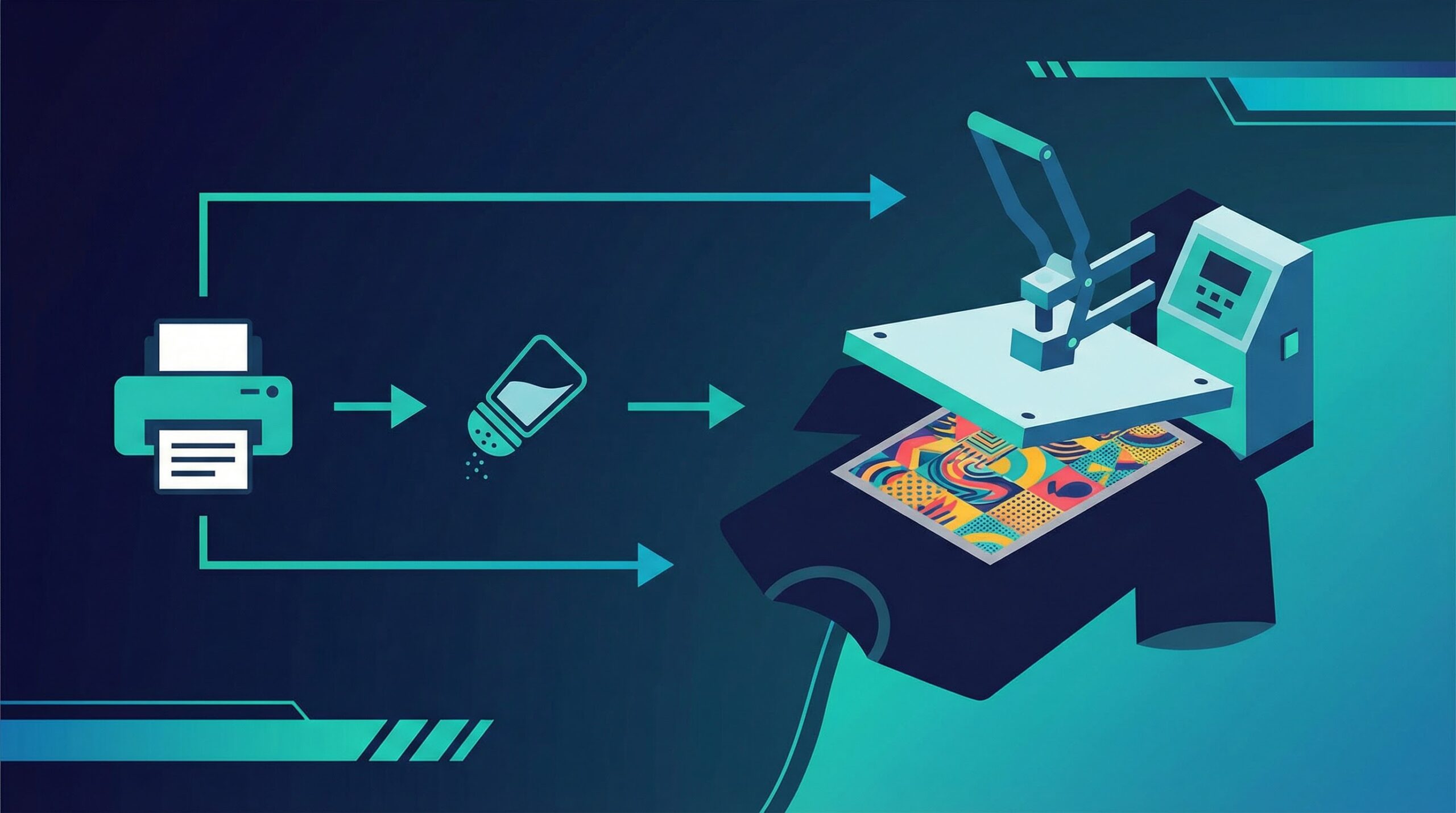 how DTF printing works process diagram