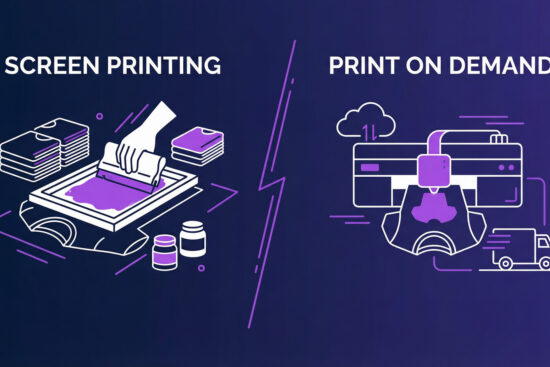 screen printing vs print on demand comparison
