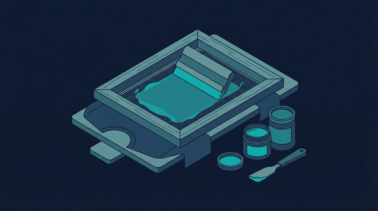 screen printing silk screen process setup