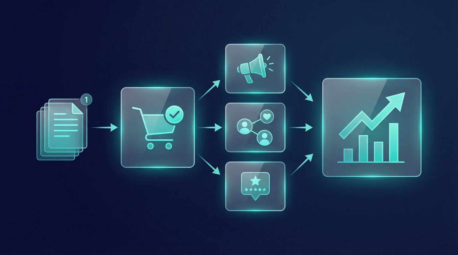 Getting your first sale on Etsy workflow illustration