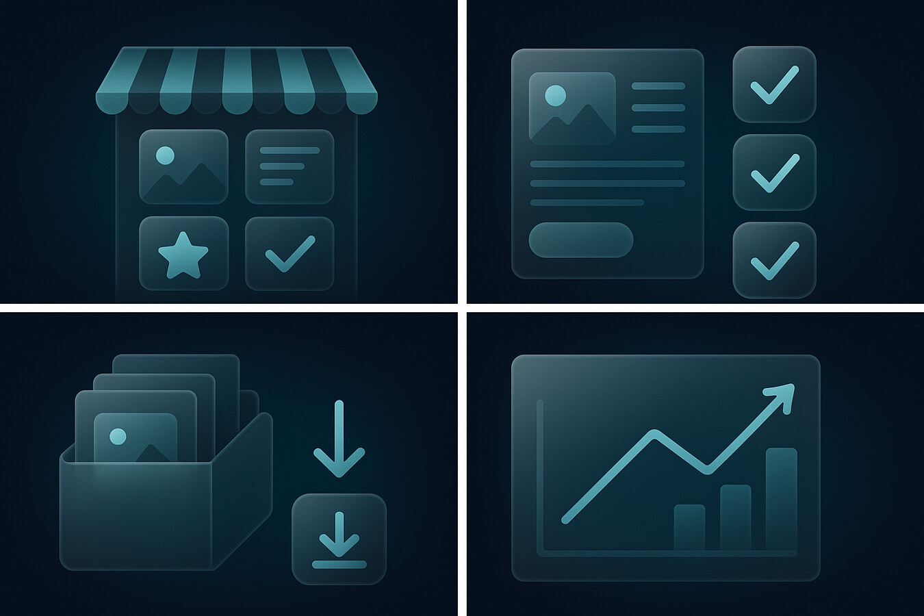 Digital bundle and file delivery illustration