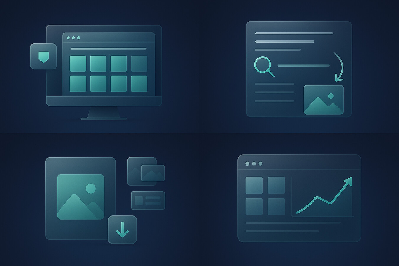 Etsy digital product growth dashboard illustration
