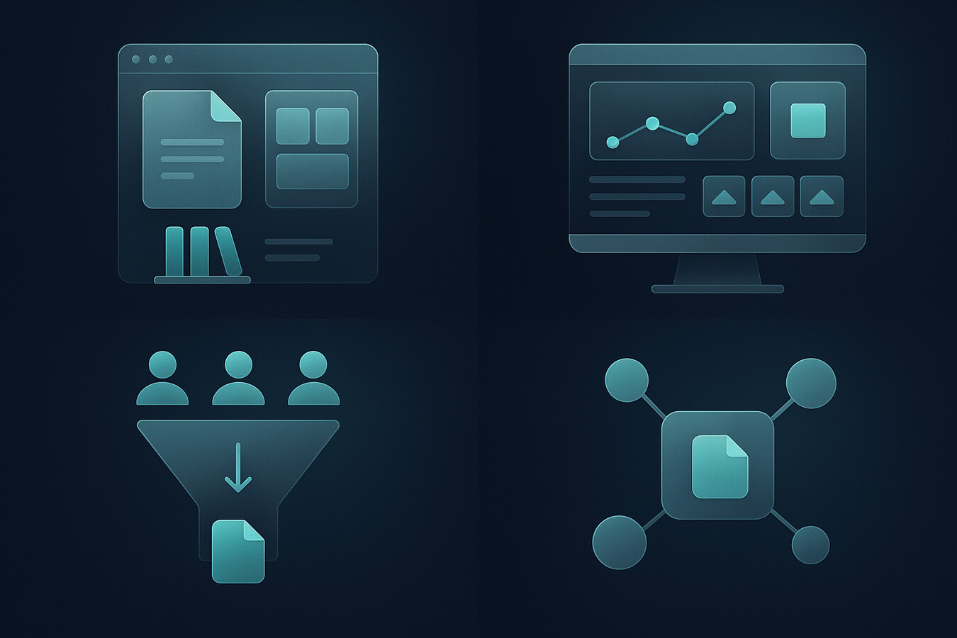 Customer funnel for digital offers illustration