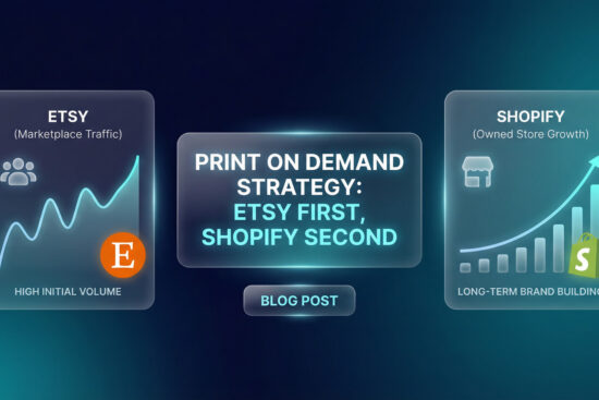 Etsy vs Shopify for print on demand comparison thumbnail