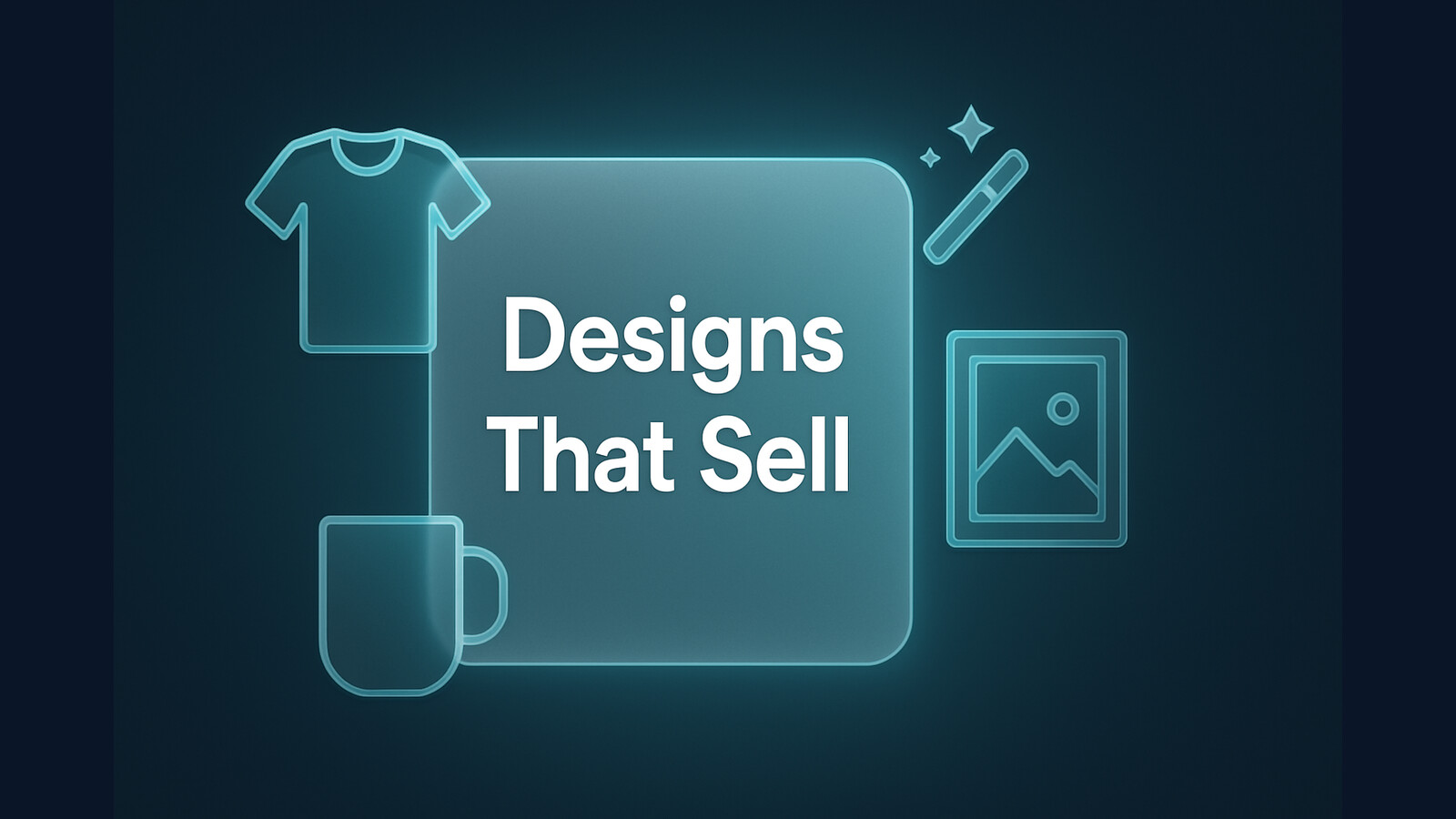AI design generator featured image for print on demand sellers