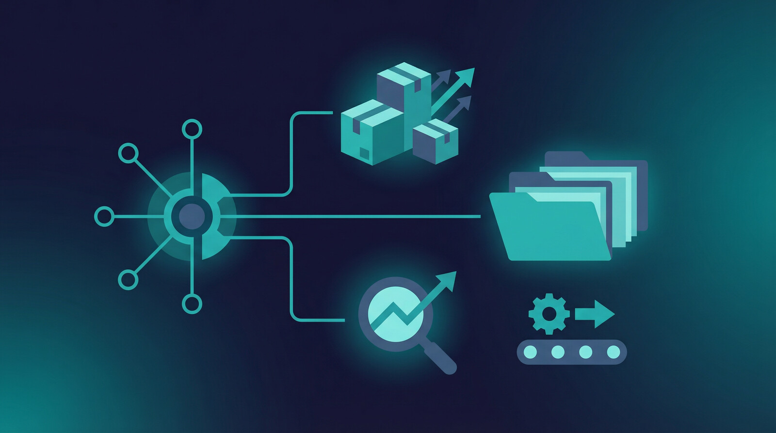 digital product scaling workflow with bundles analytics and publishing illustration