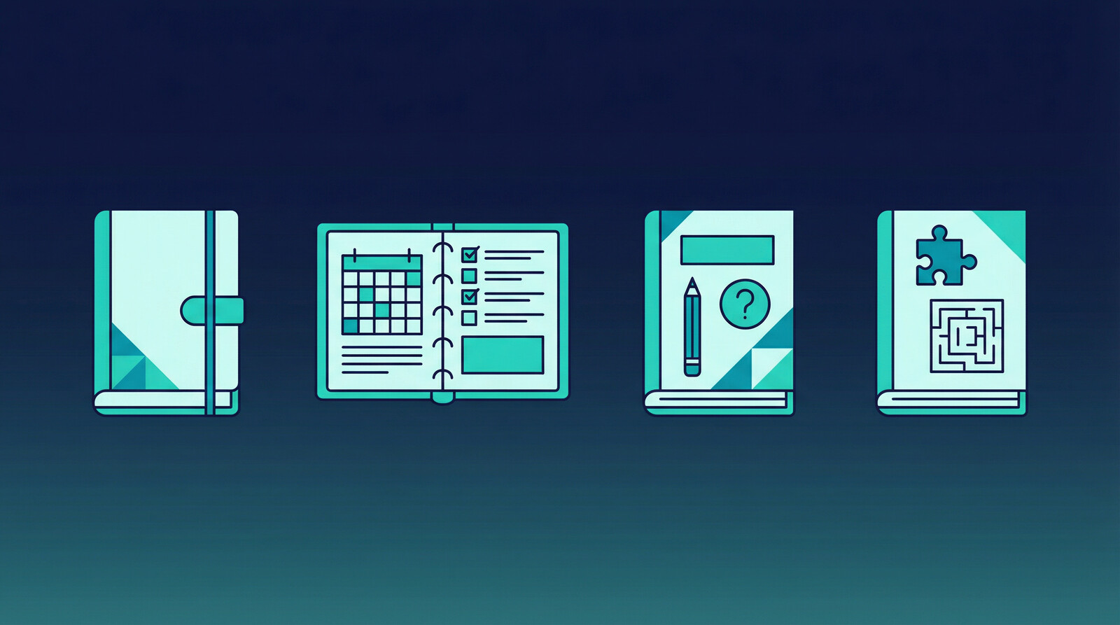 different book print on demand product types including journals planners and workbooks