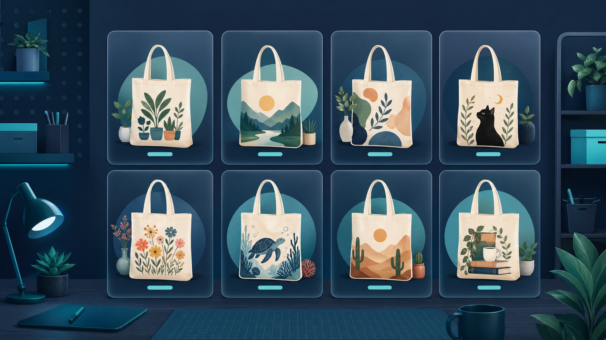 canvas tote bags niche ideas for Etsy and print on demand