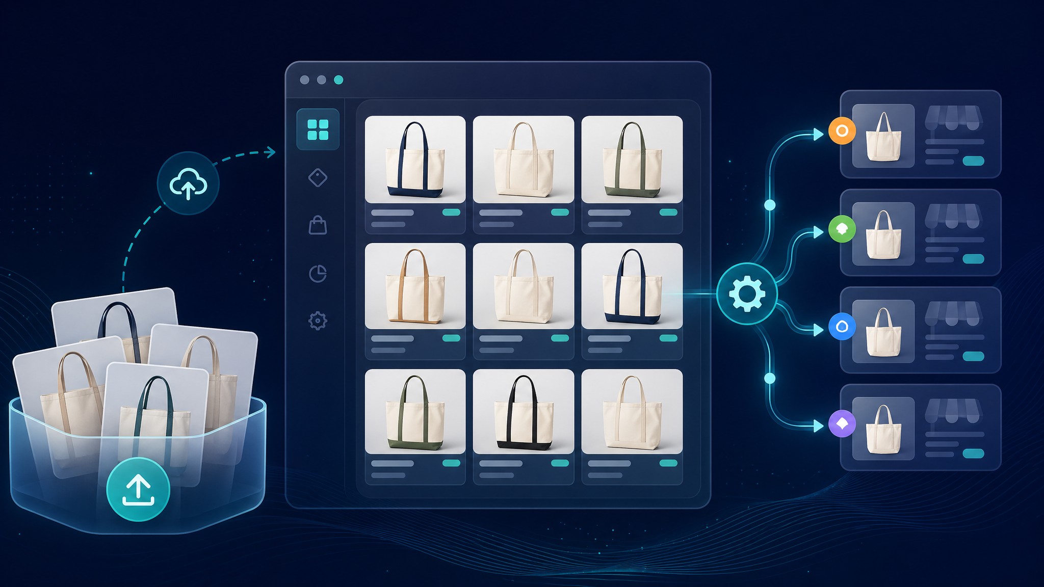 canvas tote bags bulk publishing workflow with MyDesigns