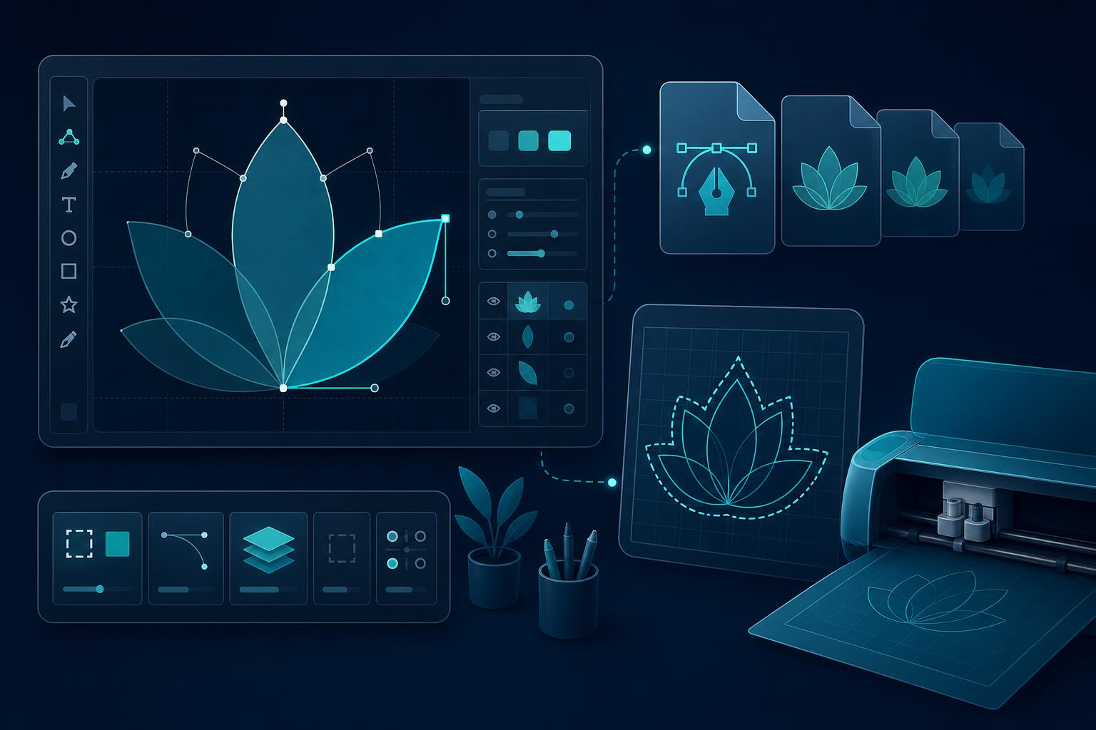 svg files for Cricut design workflow illustration