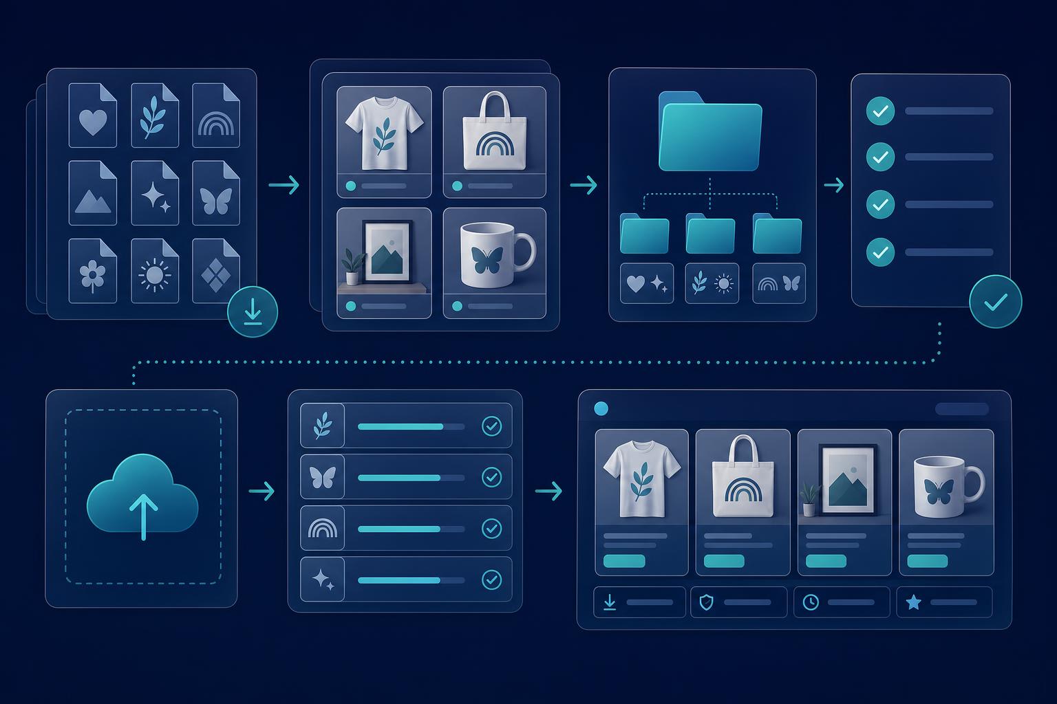 SVG files for Cricut digital product bundle workflow