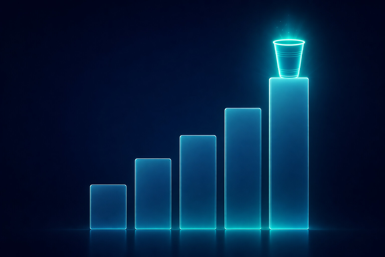 Custom party cup seasonal sales growth chart across the calendar year