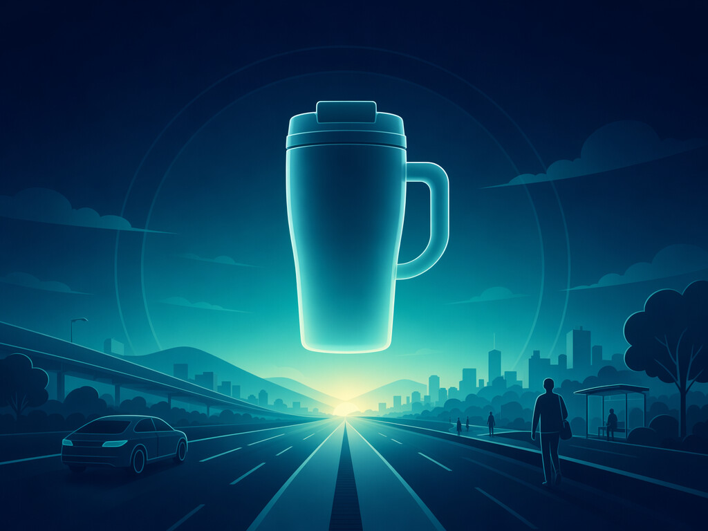 custom travel mugs lifestyle mockup scene