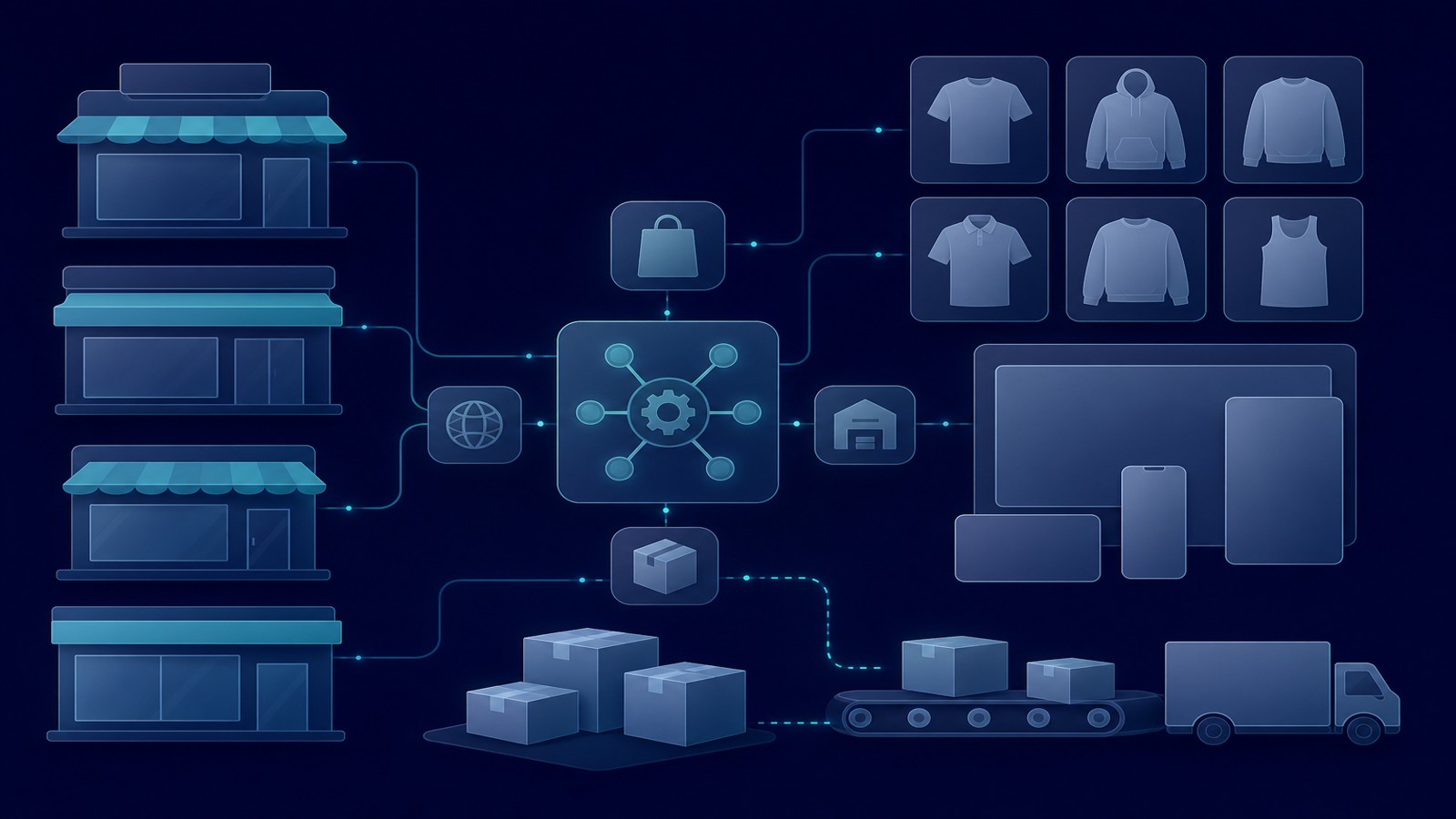 CustomInk alternatives multi-channel apparel launch illustration