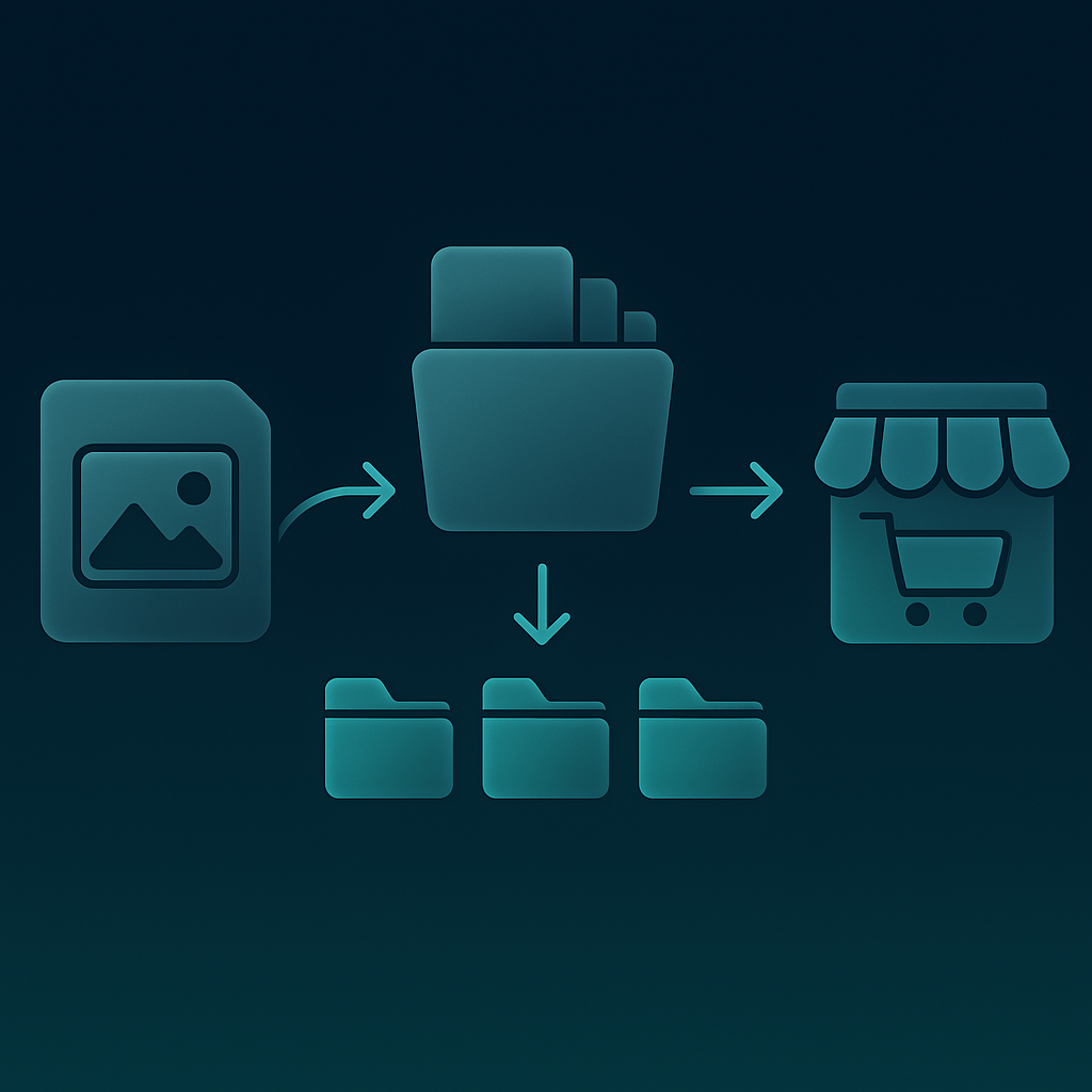 Dream AI Etsy bulk publishing workflow illustration