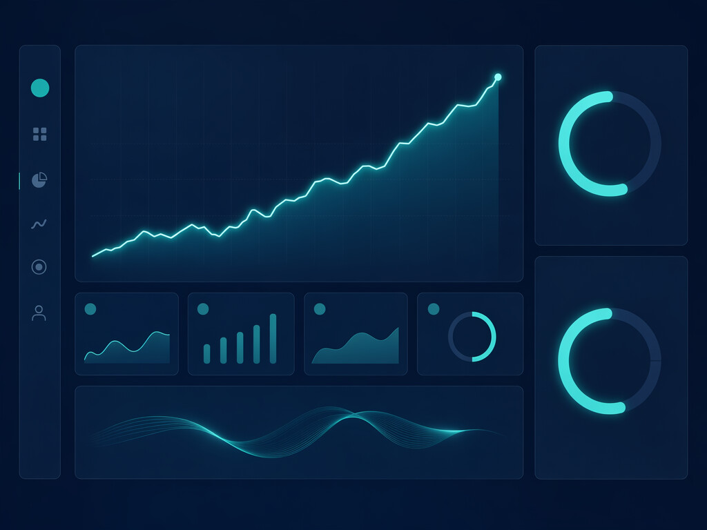 Etsy SEO performance dashboard with traffic and conversion metrics