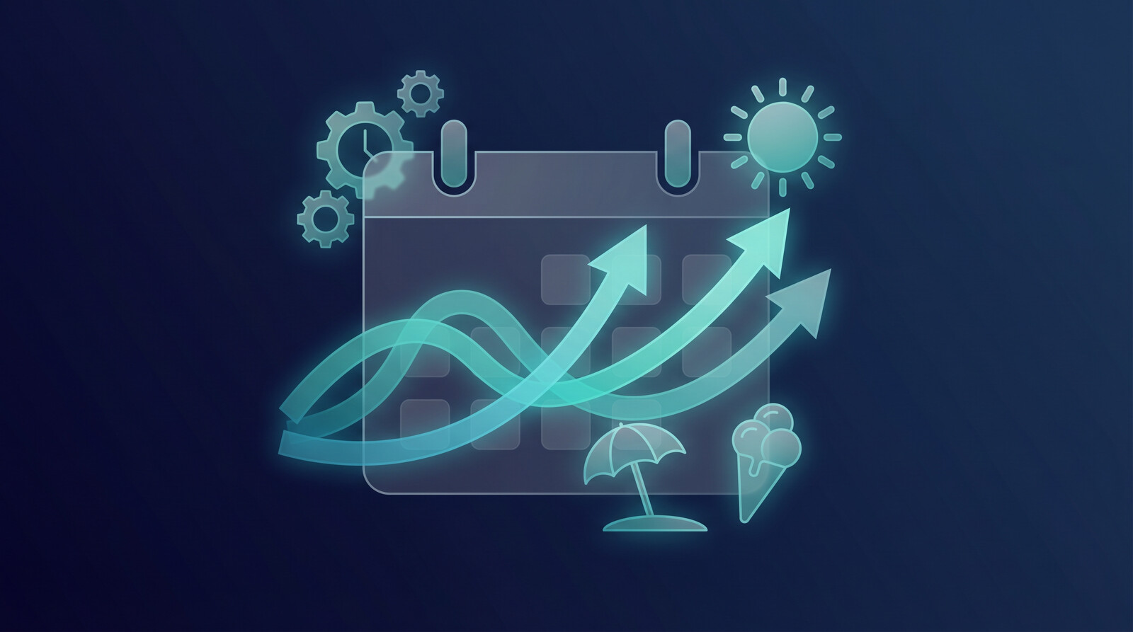 Seasonal sales timeline and calendar concept for print on demand planning