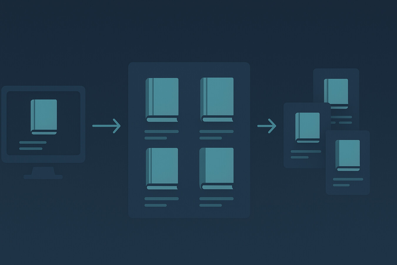 book product visual workflow with ecommerce mockup system