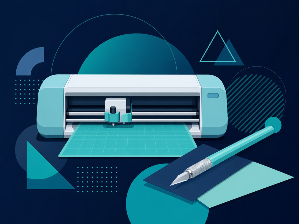 Cutting machine and blade with overlapping vector shapes for free SVG file crafts