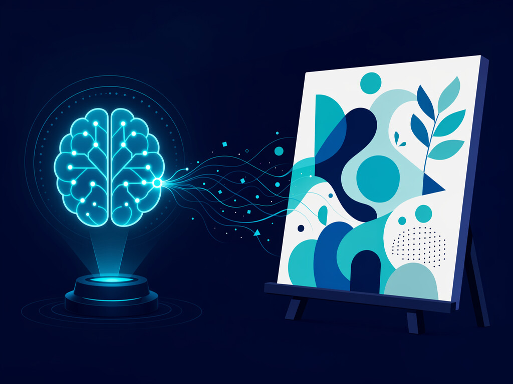 AI design engine generating custom vector shapes for commercial use on POD products