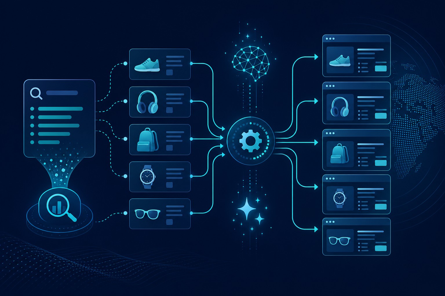 Bulk listing publishing from keyword research illustration