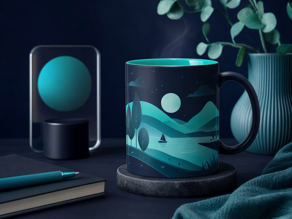 creative mug mockup with illustrated design in lifestyle setting generated by gpt images 2