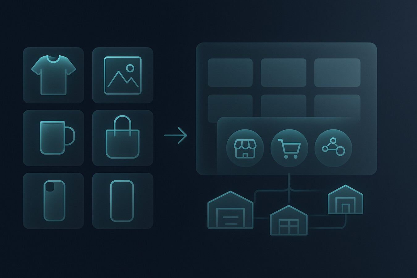 how to start a print on demand business scaling workflow illustration