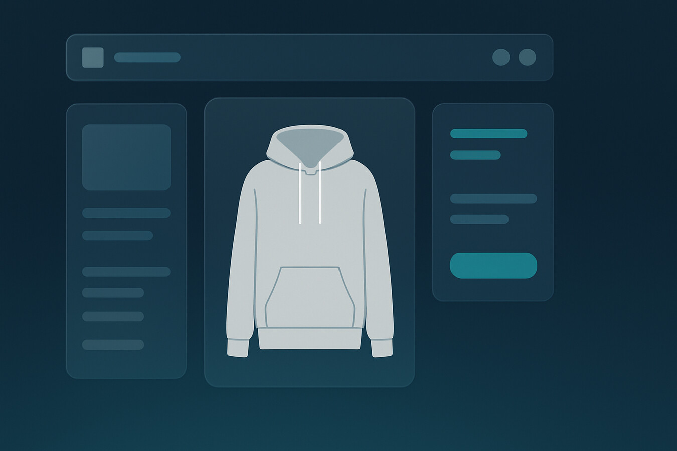hoodie mockup generator interface showing premium hoodie listing visuals