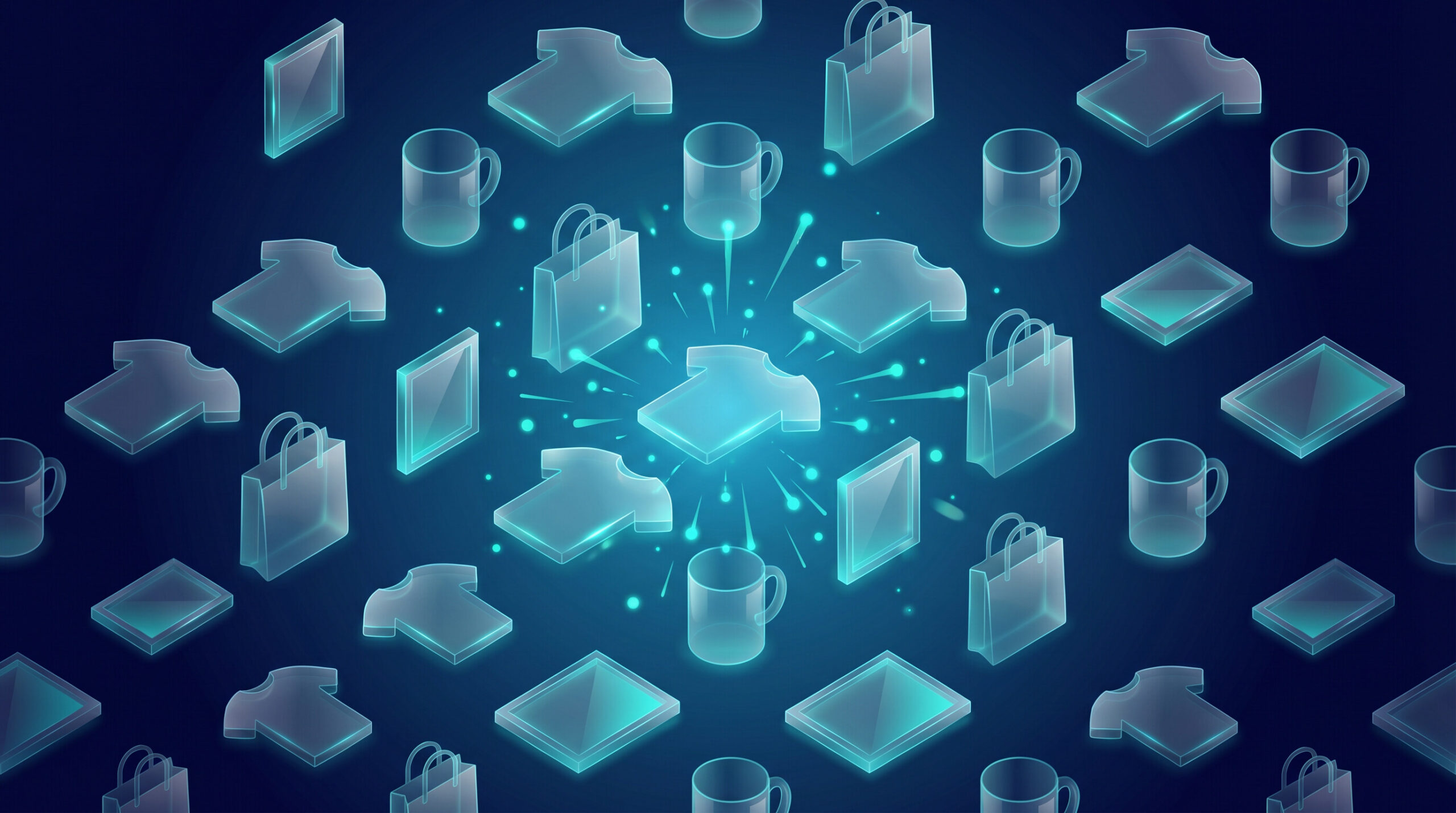 Grid of different product mockups generated from a mockup website