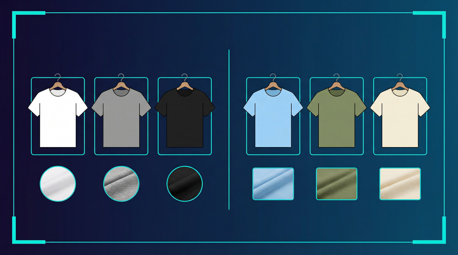 t shirt design ideas to sell displayed across multiple strong mockup styles