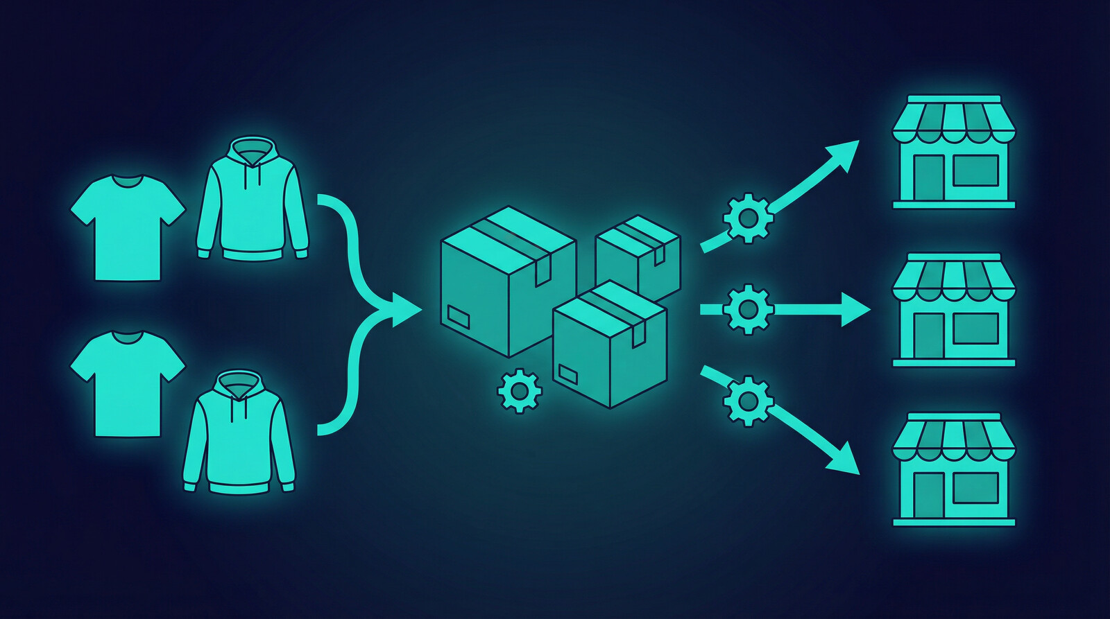 Gelato print on demand product launch system illustration