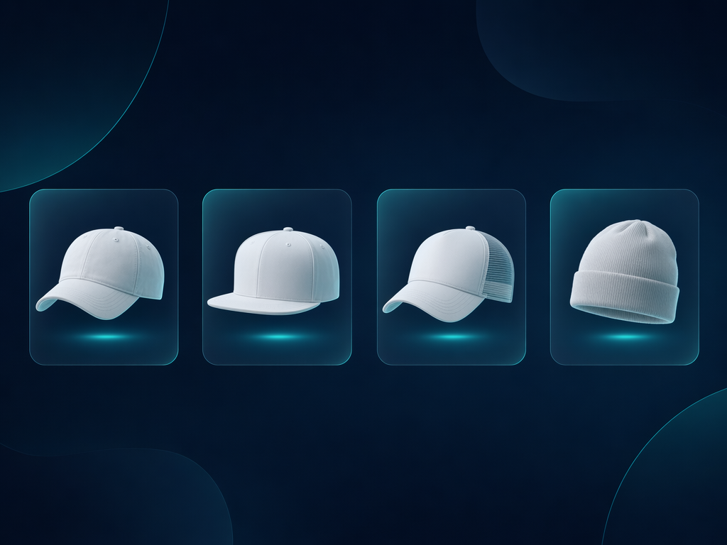 print on demand hats lineup of dad hat snapback trucker and beanie