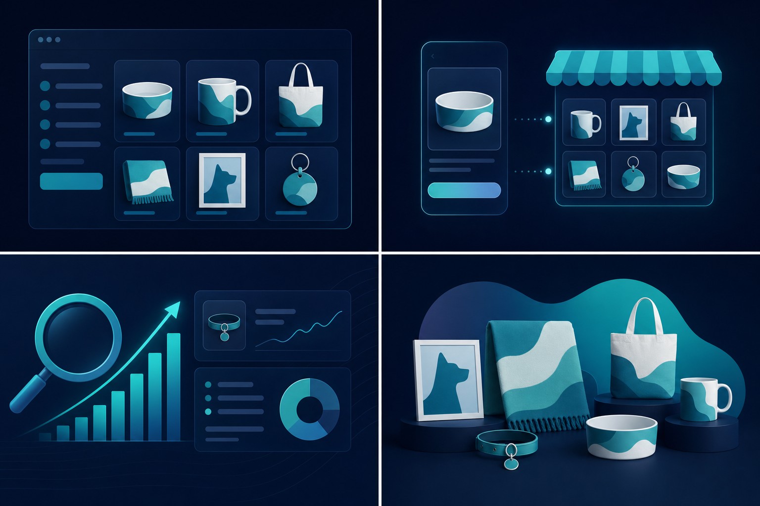 MyDesigns workflow for print on demand pet product listings