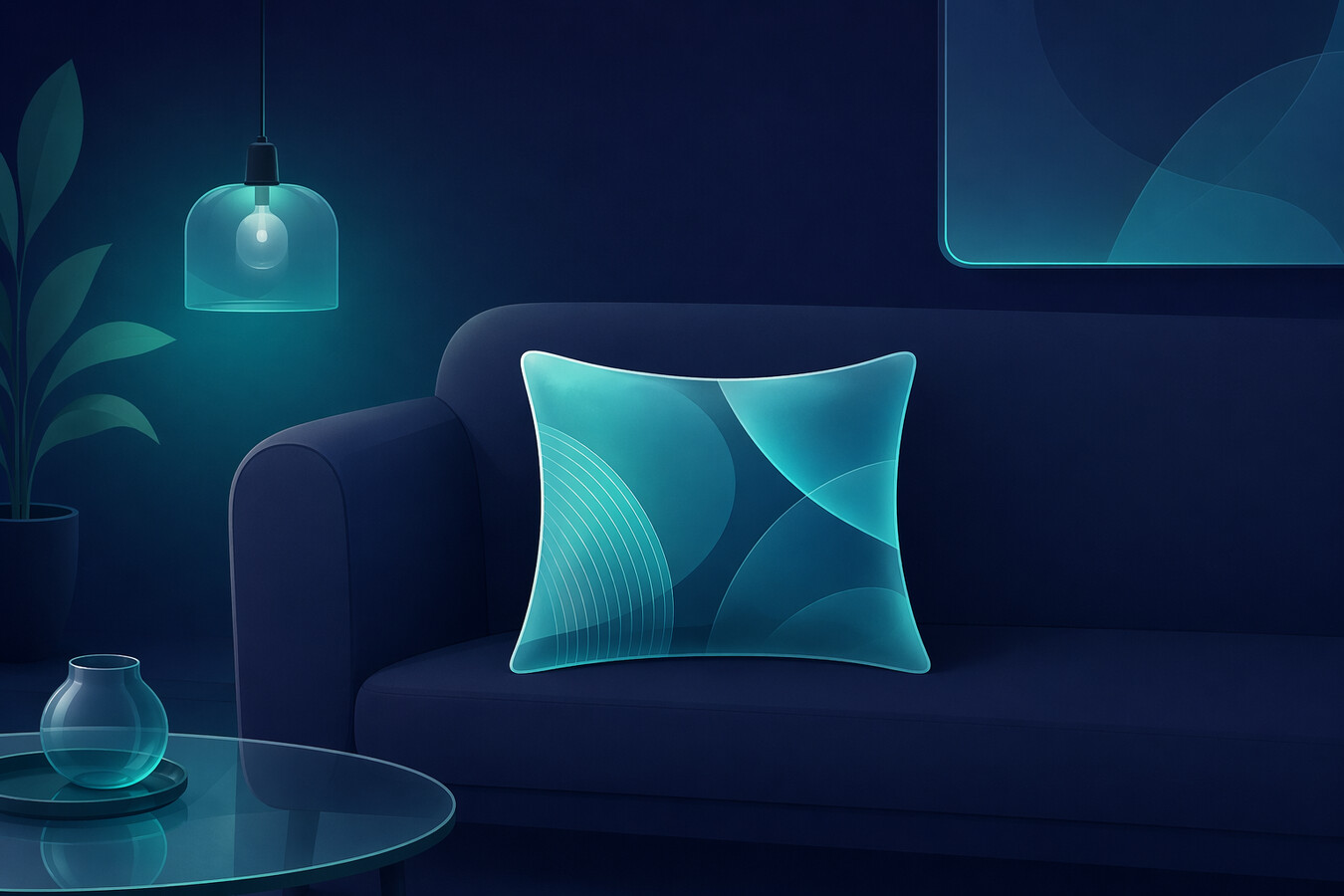 styled print on demand pillow mockup on modern couch for home decor niche