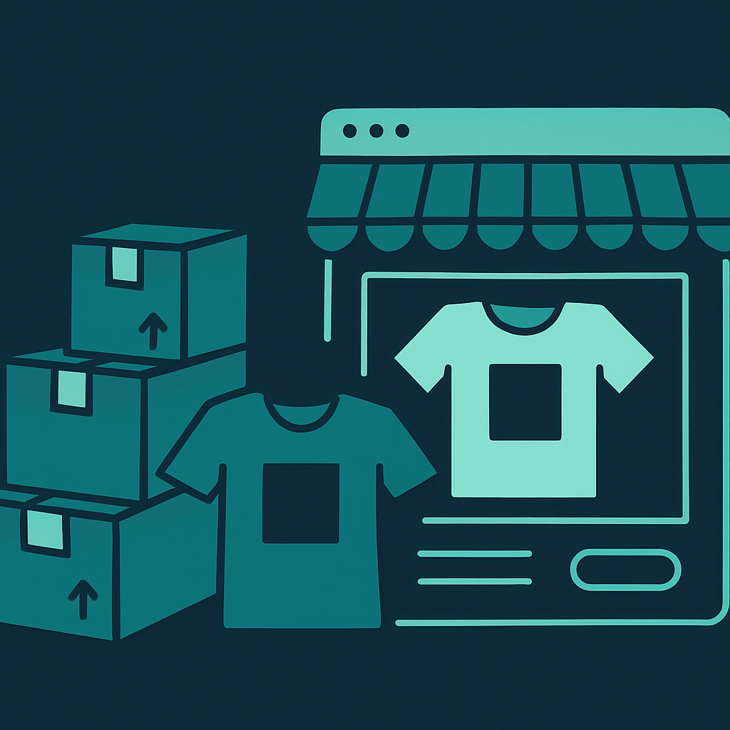 launch workflow for print on demand t shirts with fulfillment and store setup