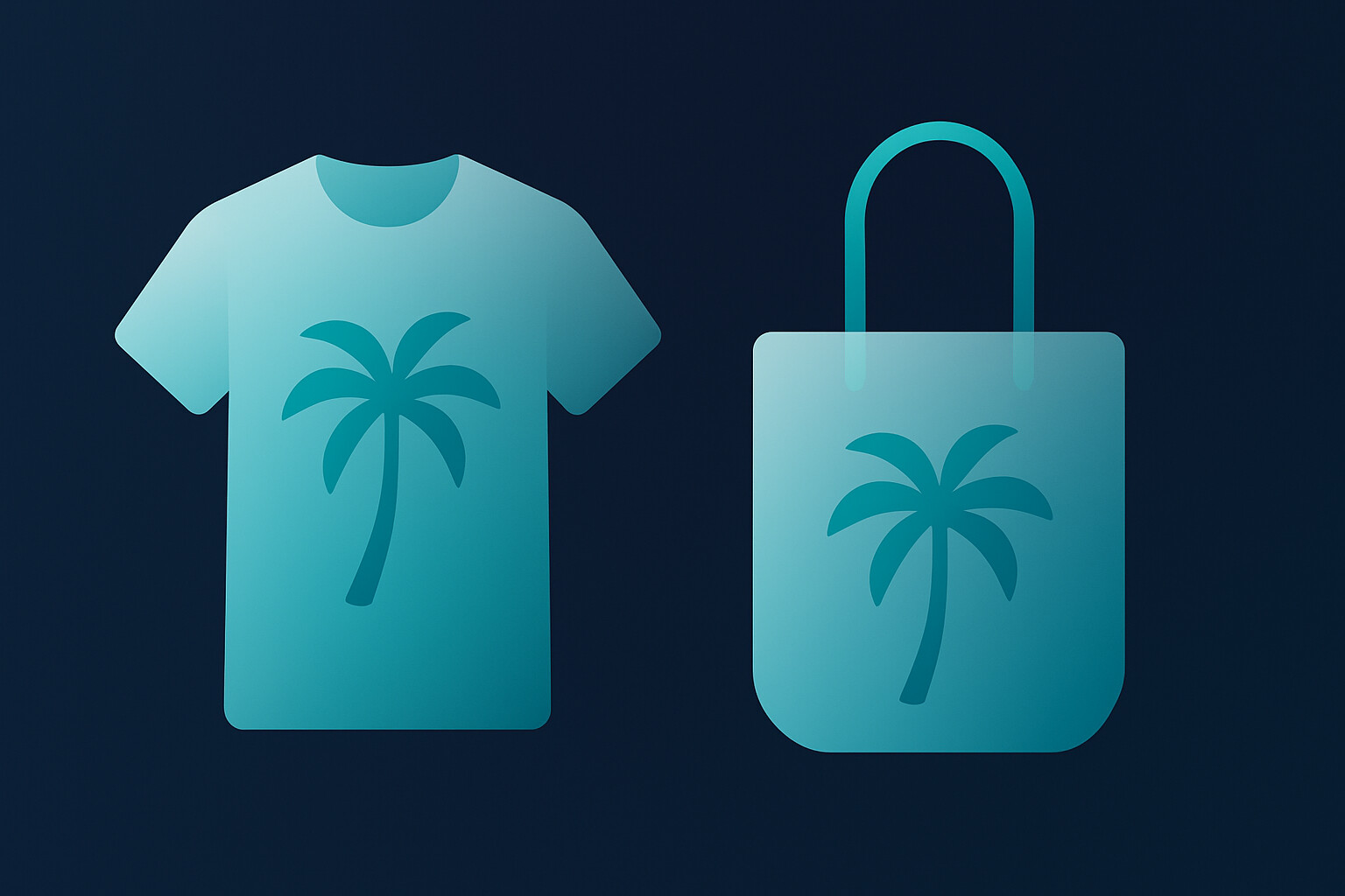 Summer print on demand ideas product line with t-shirt and tote bag