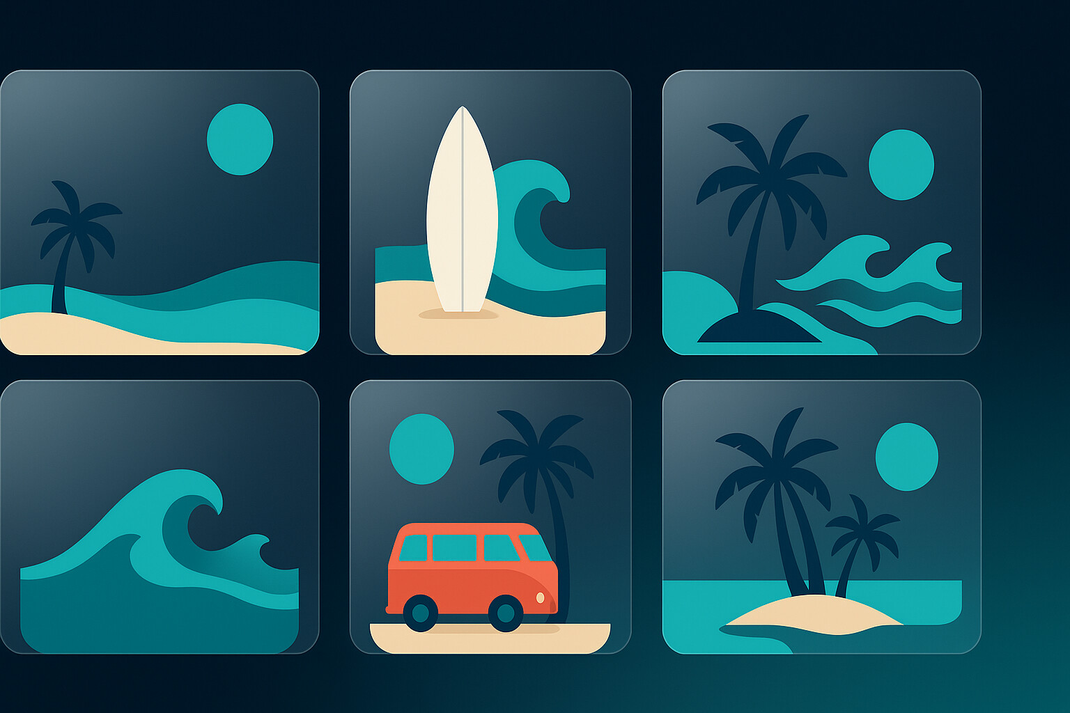 summer print on demand ideas concept tiles for beach and coastal designs