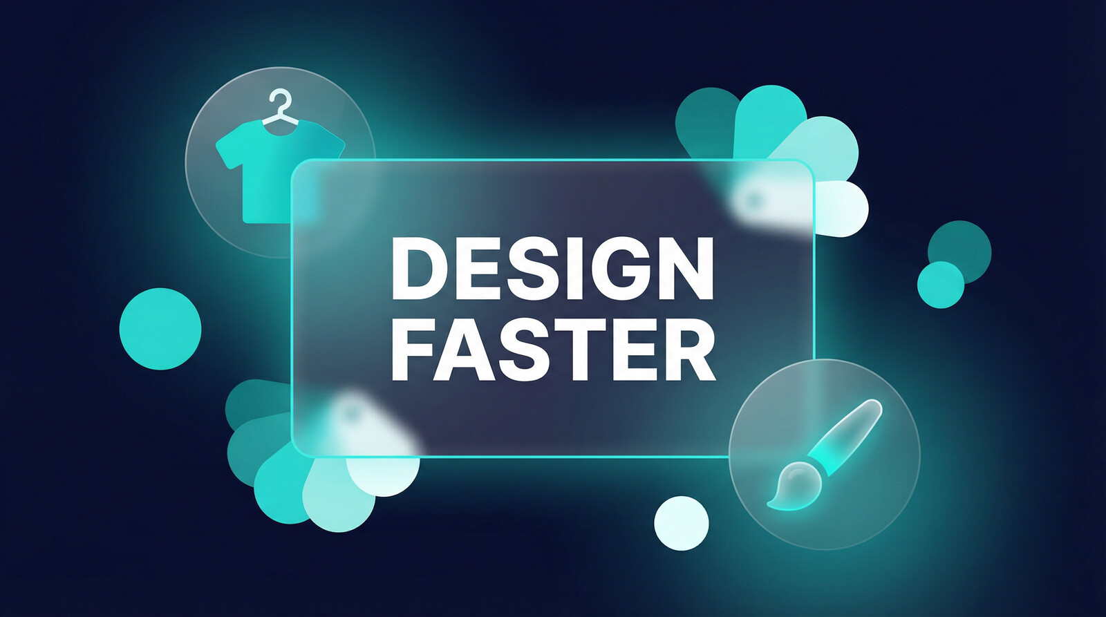 t shirt design template with glassmorphism design elements