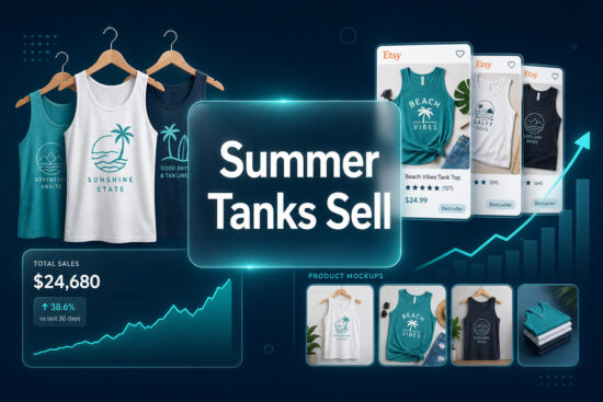 Tank tops featured image with Summer Tanks Sell text
