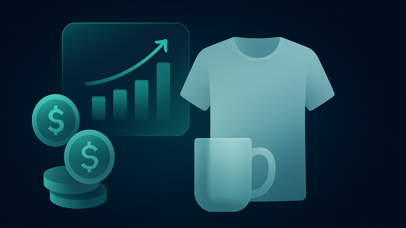 Profit margin and revenue growth chart for Threadless alternative POD business