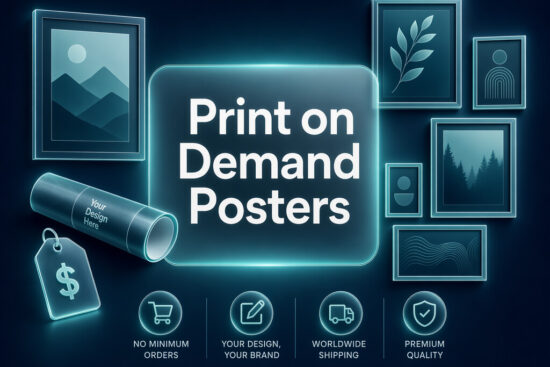 print on demand posters featured thumbnail with gallery wall and frames